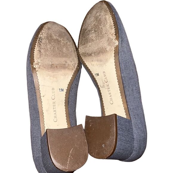 Charter Club Gray Textile Shoes Size 7.5 M - Picture 5 of 5